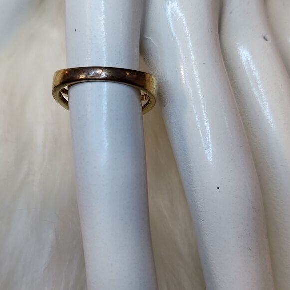 Gold & pink crystal flower 🌼 ring sz 7 - Picture 5 of 5